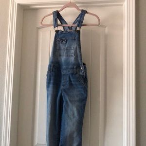 Girls Stonewashed Overalls